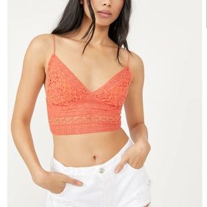 Free People Carrie Bralette in Lip Gloss Medium